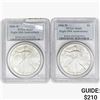 Image 1 : [2] 2006-W Silver Eagle PCGS MS69 20th ANNIV.