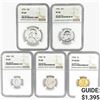 Image 1 : 1955 [5] US Varied Coinage NGC PF68/69