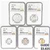 Image 1 : 1952 [5] US Varied Coinage NGC PF66-68