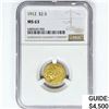 1912 $2.50 Gold Quarter Eagle NGC MS63