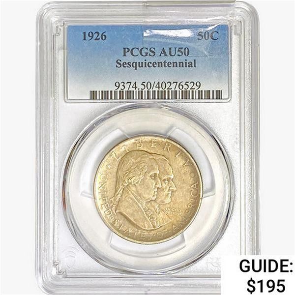 1926 Sesquicentennial Half Dollar PCGS AU50