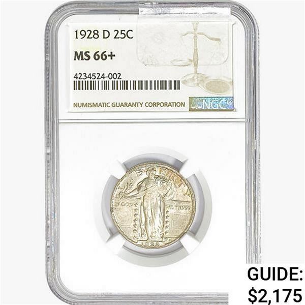1928-D Standing Liberty Quarter NGC MS66+