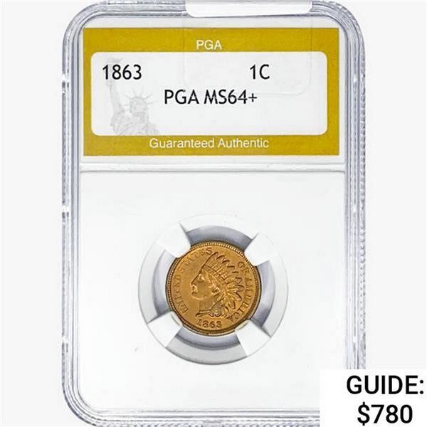 1863 Indian Head Cent PGA MS64+