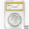Image 1 : 1884-CC Morgan Silver Dollar PGA MS64