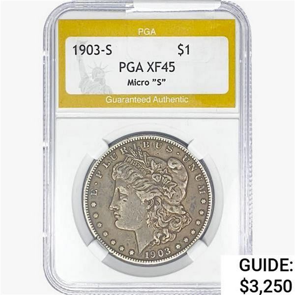 1903-S Morgan Silver Dollar PGA XF45 Micro "S"