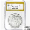 Image 1 : 1891-CC Morgan Silver Dollar PGA MS63 Spit. Eagle