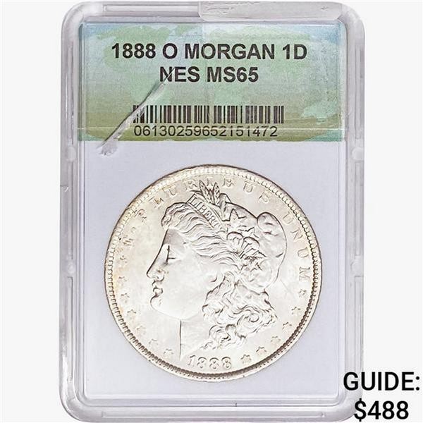 1888-O Morgan Silver Dollar NES MS65