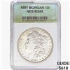Image 1 : 1881 Morgan Silver Dollar NES MS65