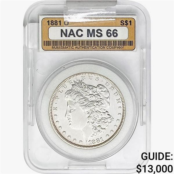 1881-O Morgan Silver Dollar NAC MS66