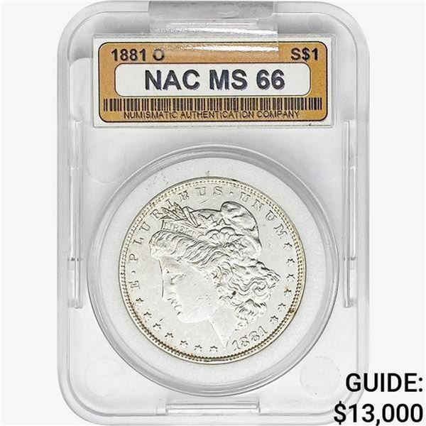 1881-O Morgan Silver Dollar NAC MS66