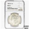 Image 1 : 1882-CC Morgan Silver Dollar NGC MS61