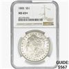 Image 1 : 1885 Morgan Silver Dollar NGC MS65+