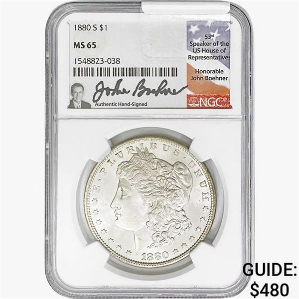 1880-S Morgan Silver Dollar NGC MS65
