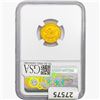 Image 2 : 1907 $2.50 Gold Quarter Eagle NGC MS62