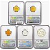 Image 2 : [5] 1940-1963 Varied US Coinage 1C-50C NGC PF/MS67