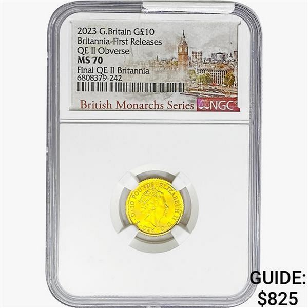 2023 1/10oz G.B. 10 Pounds Queen NGC MS70