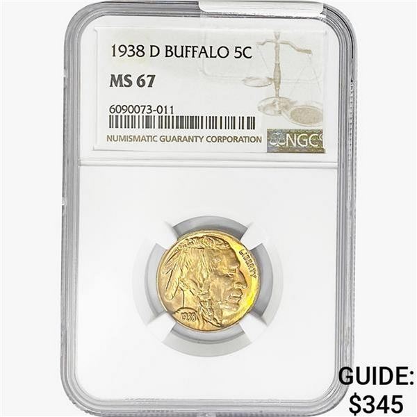 1938-D Buffalo Nickel NGC MS67