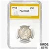 Image 1 : 1914 Barber Quarter PGA MS65