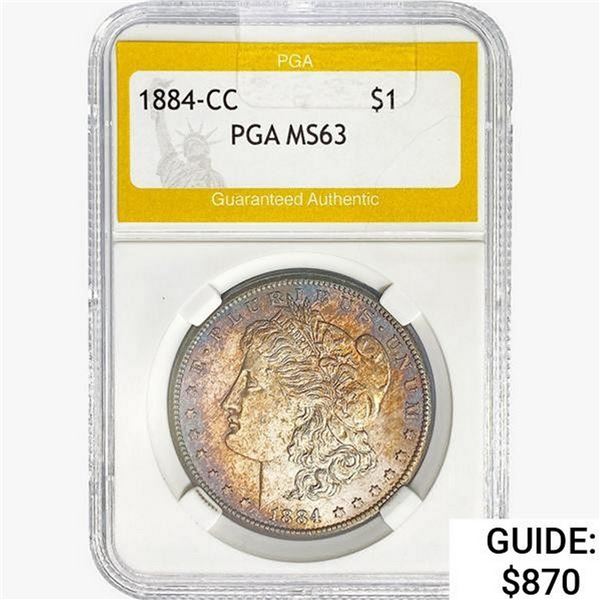 1884-CC Morgan Silver Dollar PGA MS63