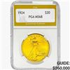 1924 $20 Gold Double Eagle PGA MS68