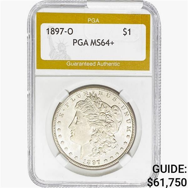 1897-O Morgan Silver Dollar PGA MS64+
