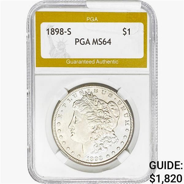 1898-S Morgan Silver Dollar PGA MS64