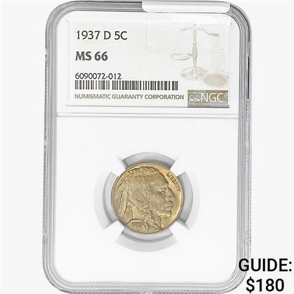 1937-D Buffalo Nickel NGC MS66