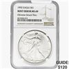 Image 1 : 1992 Silver Eagle NGC MS69 Mint Error