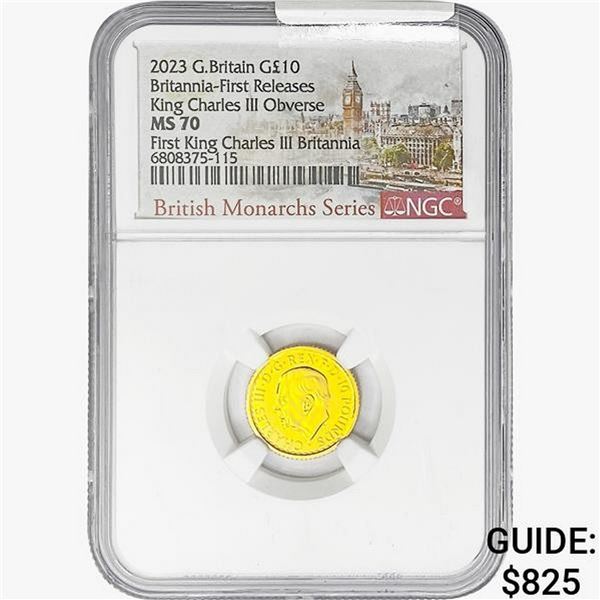 2023 1/10oz G.B. 10 Pounds King NGC MS70