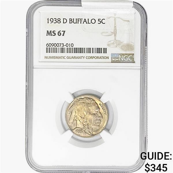 1938-D Buffalo Nickel NGC MS67
