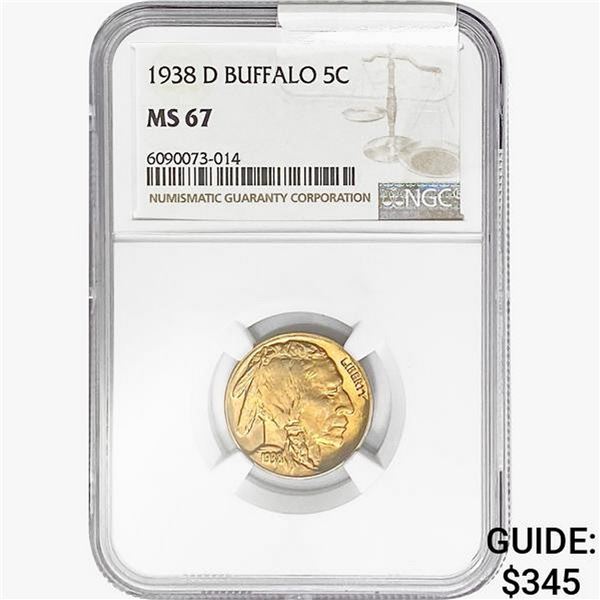 1938-D Buffalo Nickel NGC MS67