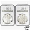 Image 1 : [2] 1884-O Morgan Silver Dollar NGC MS63