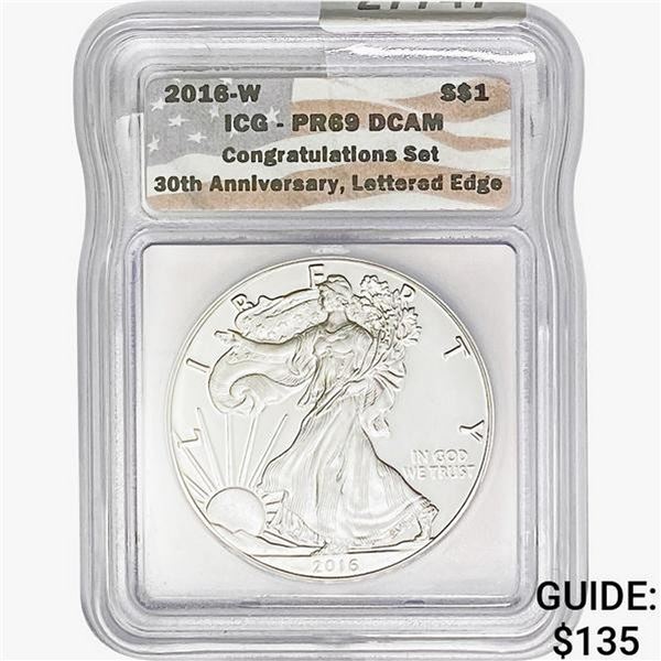 2016-W Silver Eagle ICG PR69 DCAM Ltrd Edge