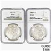 Image 1 : [2] 1884-O Morgan Silver Dollar NGC MS63