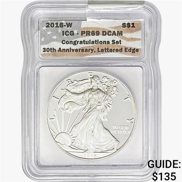 2016-W Silver Eagle ICG PR69 DCAM Ltrd Edge
