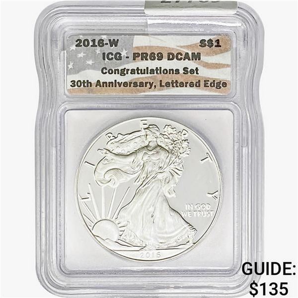 2016-W Silver Eagle ICG PR69 DCAM Ltrd Edge