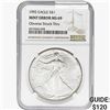 Image 1 : 1992 Silver Eagle NGC MS69 OBV Struck Thru Mint Er