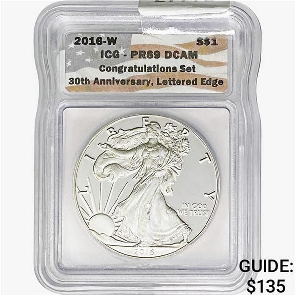 2016-W Silver Eagle ICG PR69 DCAM Ltrd Edge