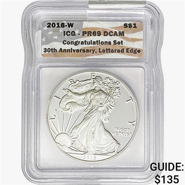 2016-W Silver Eagle ICG PR69 DCAM Ltrd Edge