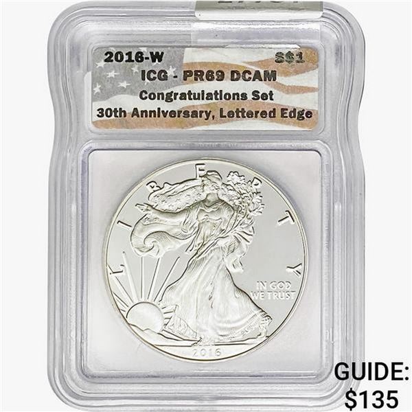 2016-W Silver Eagle ICG PR69 DCAM Ltrd Edge