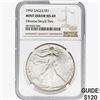Image 1 : 1992 Silver Eagle NGC MS69 OBV Struck Thru Mint Er