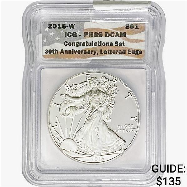 2016-W Silver Eagle ICG PR69 DCAM Ltrd Edge