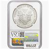 Image 2 : 1992 Silver Eagle NGC MS69 OBV Struck Thru Mint Er