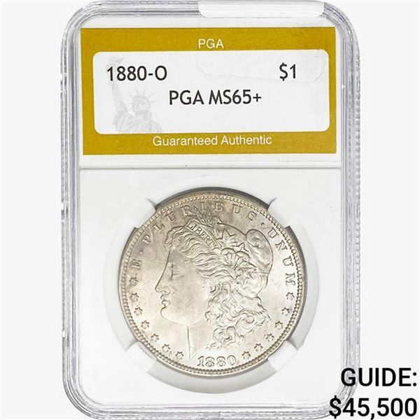 1880-O Morgan Silver Dollar PGA MS65+