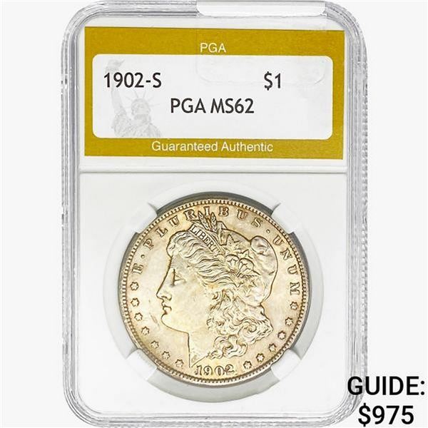 1902-S Morgan Silver Dollar PGA MS62