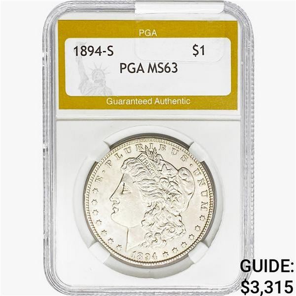 1894-S Morgan Silver Dollar PGA MS63