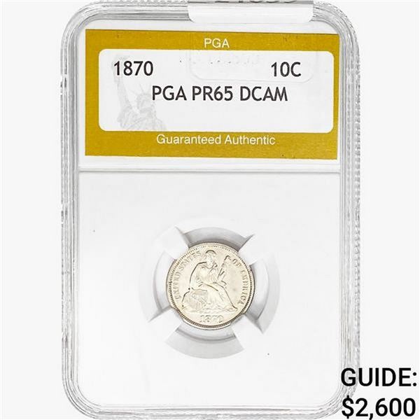 1870 Seated Liberty Dime PGA PR65 DCAM