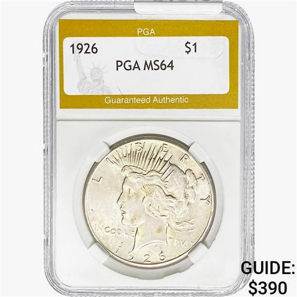 1926 Silver Peace Dollar PGA MS64