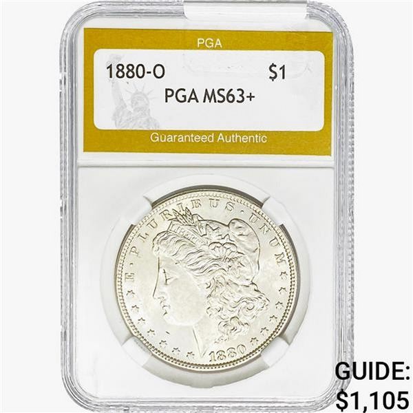 1880-O Morgan Silver Dollar PGA MS63+