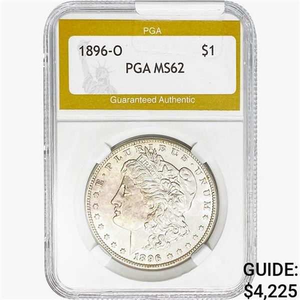 1896-O Morgan Silver Dollar PGA MS62